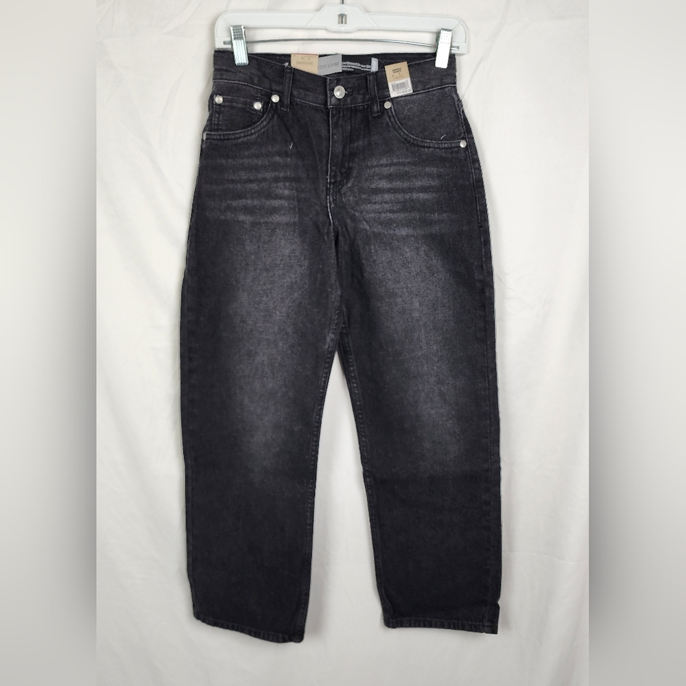 NWT Levi's Silver Tab Stay Loose Boys Black Denim Jeans sz 14 Reg 27x29